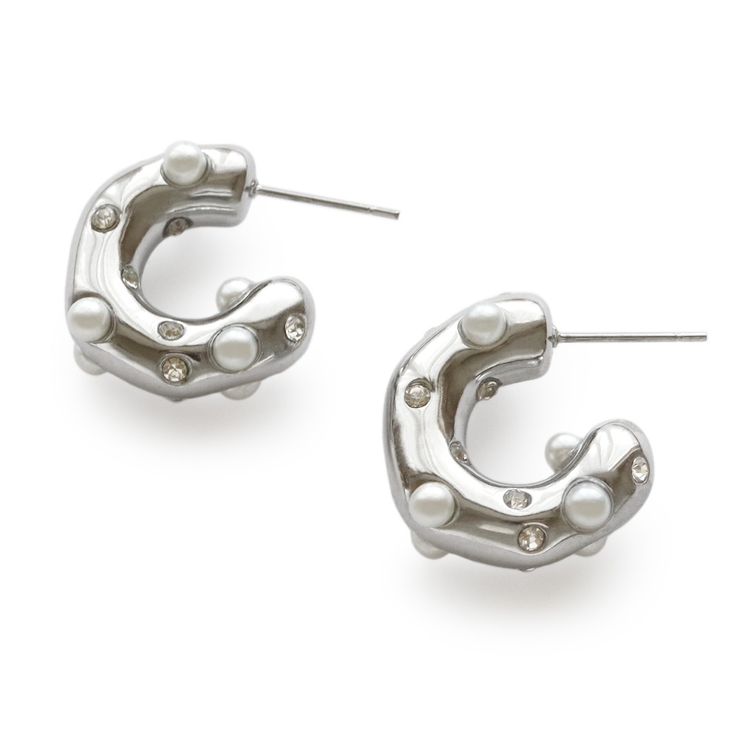 シルバー | ピアス ステンレス製 レディース | Jewel vox