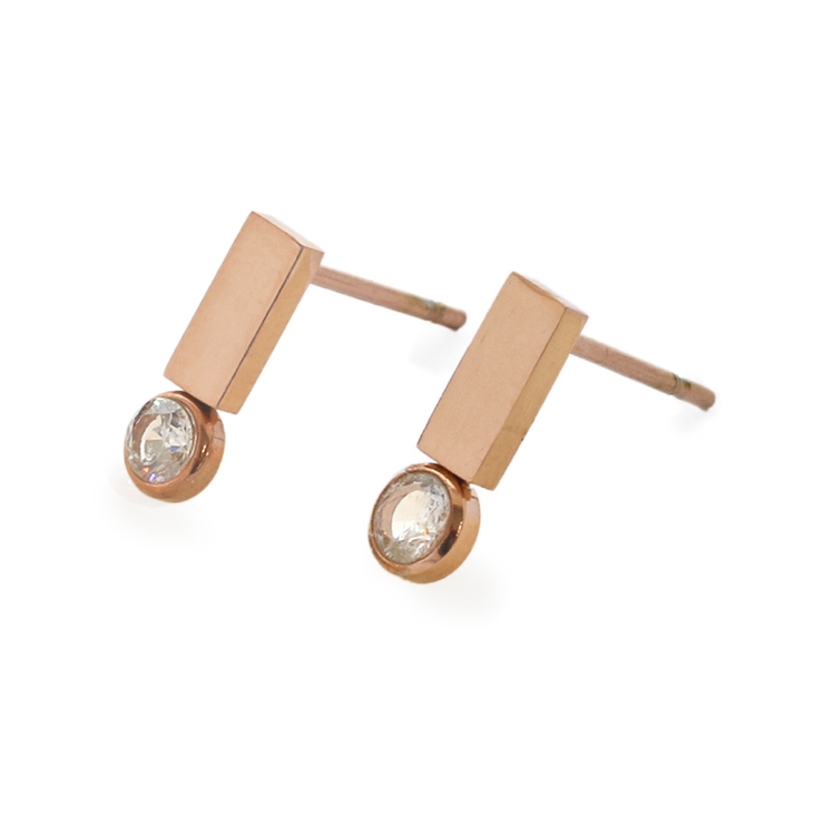 ピンクゴールド | ピアス ステンレス製 レディース | Jewel vox