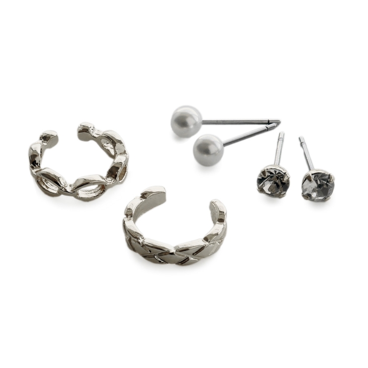 【A】シルバー | ピアス イヤーカフ 片耳用 | Jewel vox