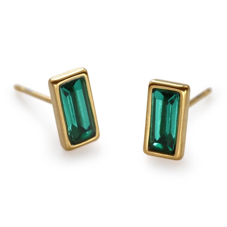 グリーン | ピアス ステンレス製 レディース | Jewel vox