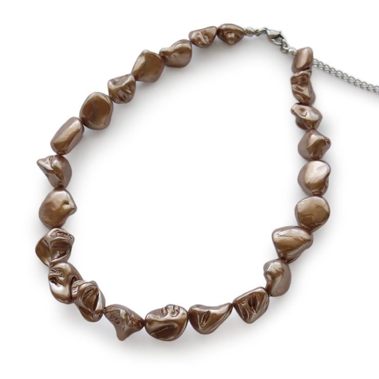 ブラウン | ネックレス ステンレスアジャスター 金属アレルギー | Jewel vox