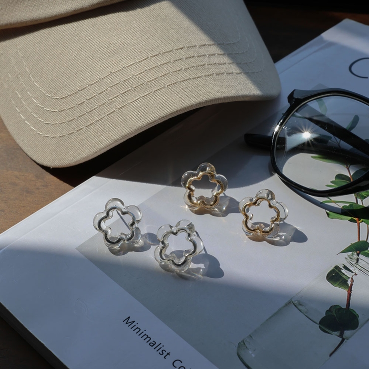 在庫処分セール ピアス アクリル樹脂 チタンポスト[品番：VX000008648]｜Jewel アクセサリー