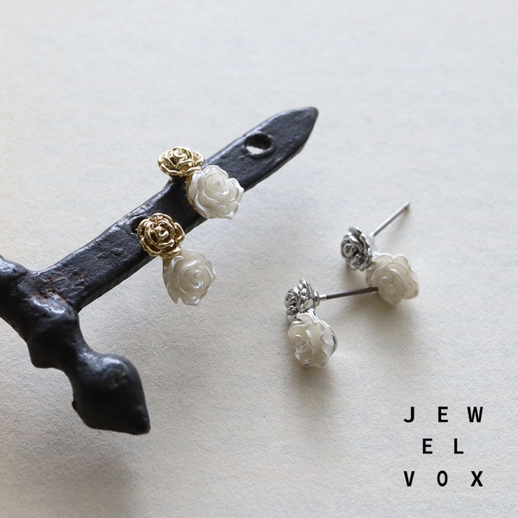 【#1353】パール　フラワー　フープ　ハンドメイド　アクセサリー　ピアス 1353】パール フラワー フープ ハンドメイド アクセサリー ピアス