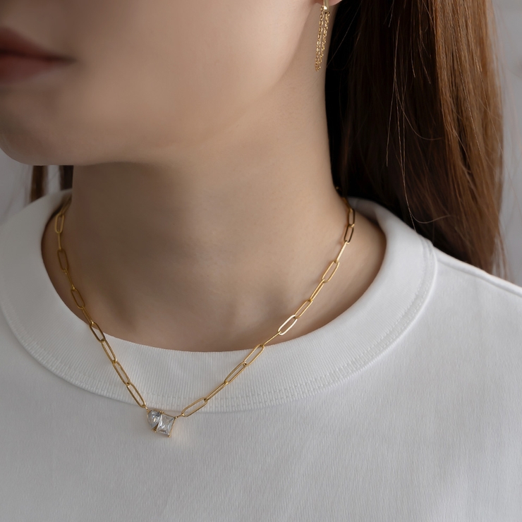 ネックレス ステンレス製 ショートネックレス[品番:VX000008670 ネックレス ステンレス製 ショートネックレス[品番:VX000008670