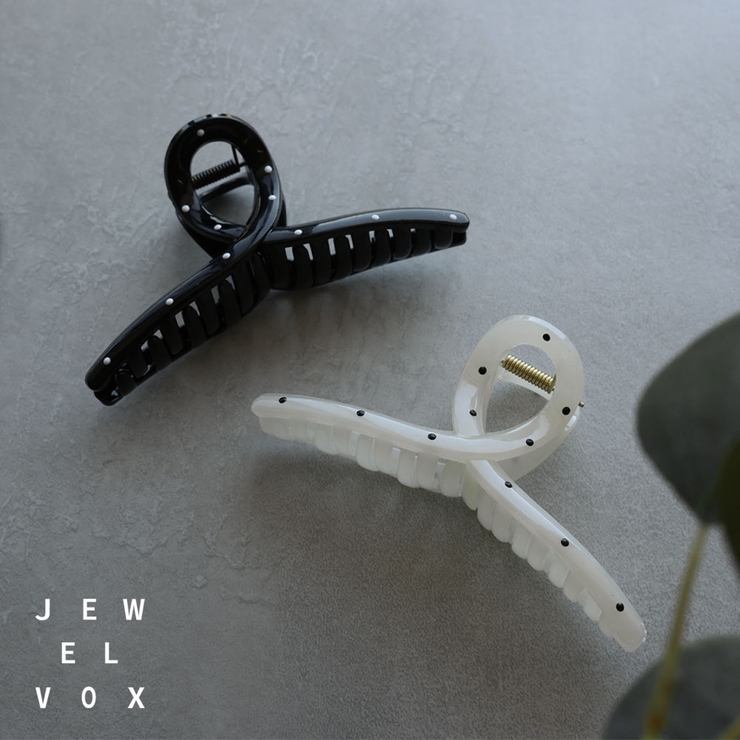 ヘアアクセサリー hanaco ヘアクリップ ヘアアクセサリー ドット[品番：VX000008835