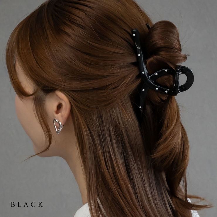 ヘアクリップ ヘアアクセサリー ドット[品番：VX000008835