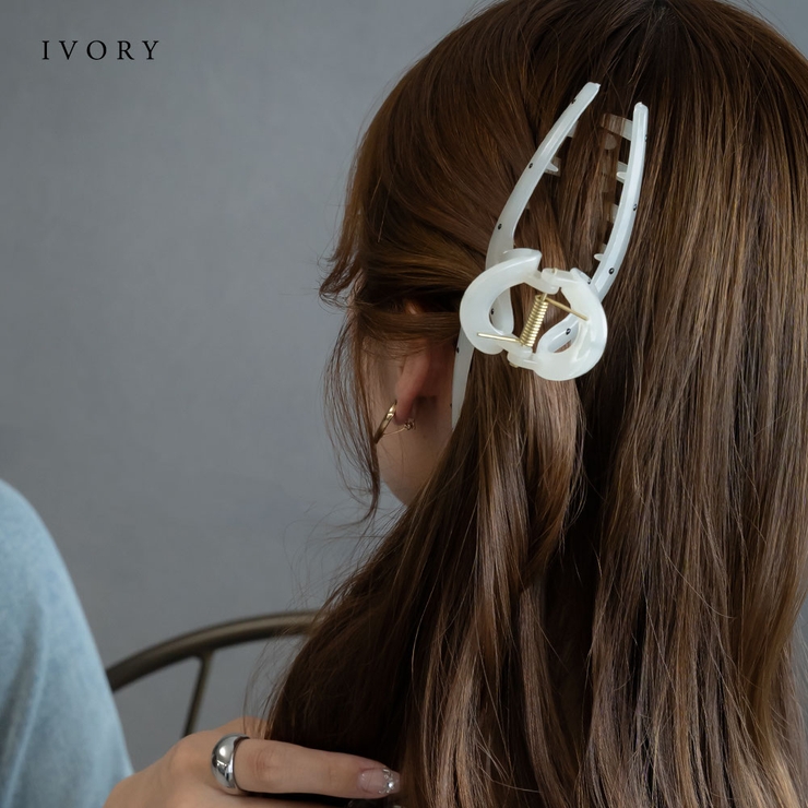 ヘアクリップ ヘアアクセサリー ドット[品番：VX000008835