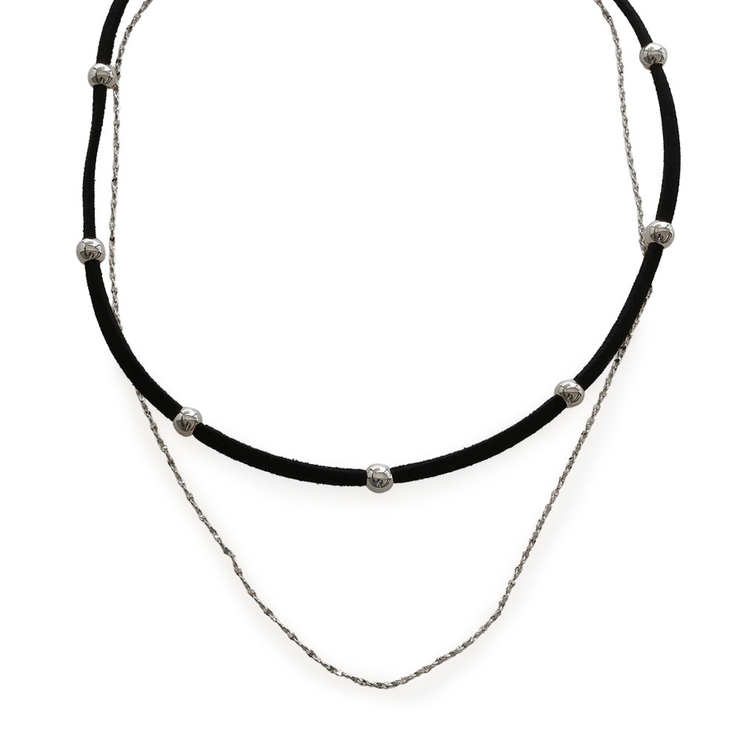 ブラック×シルバー | ネックレス ショートネックレス レディース | Jewel vox