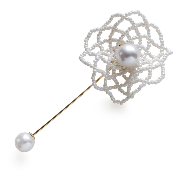 ホワイト | ブローチ ストールピン レディース | Jewel vox