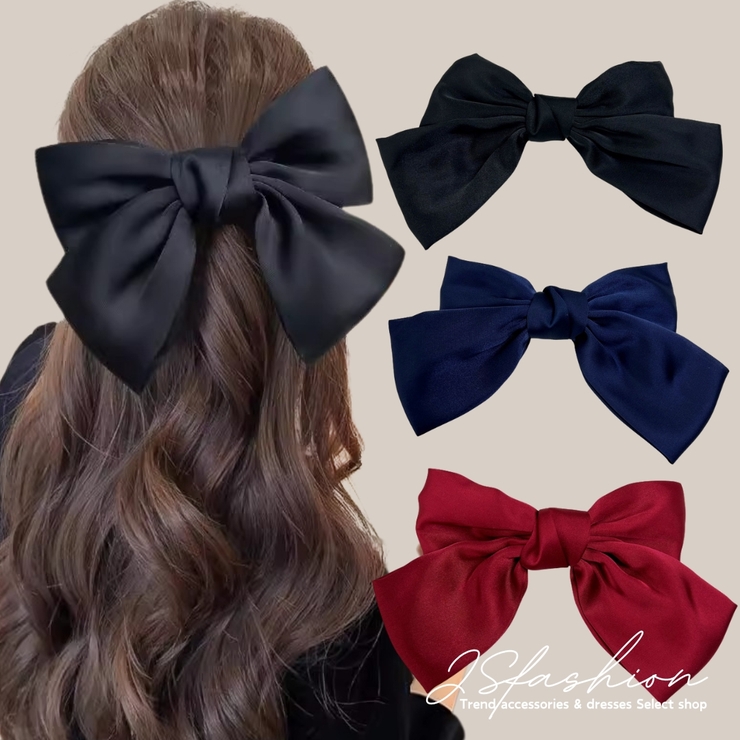 バレッタ 全3色 リボン | JS FASHION | 詳細画像1 