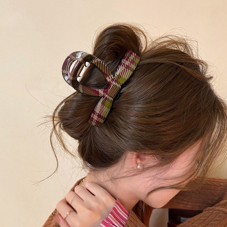 ヘアクリップ 全2種類 チェック柄 | JS FASHION | 詳細画像1 