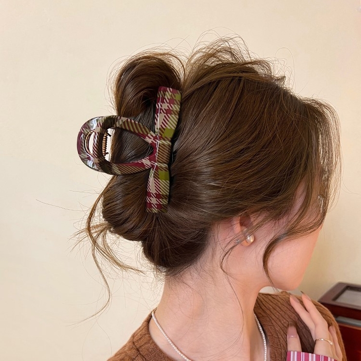 ヘアクリップ 全2種類 チェック柄 | JS FASHION | 詳細画像4 