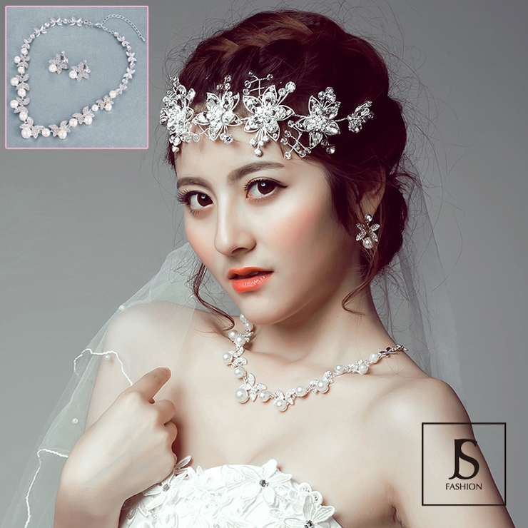 ネックレスセット パーティー ウエディング ブライダル アクセサリー ２点セット 小物 結婚式 披露宴 二次会 お呼ばれ 謝恩会 食事会 ネックレスセット セレモニー キャバ 2点 シンプル レディース 即日  ネックレス ＆ イヤリング or ピアス 