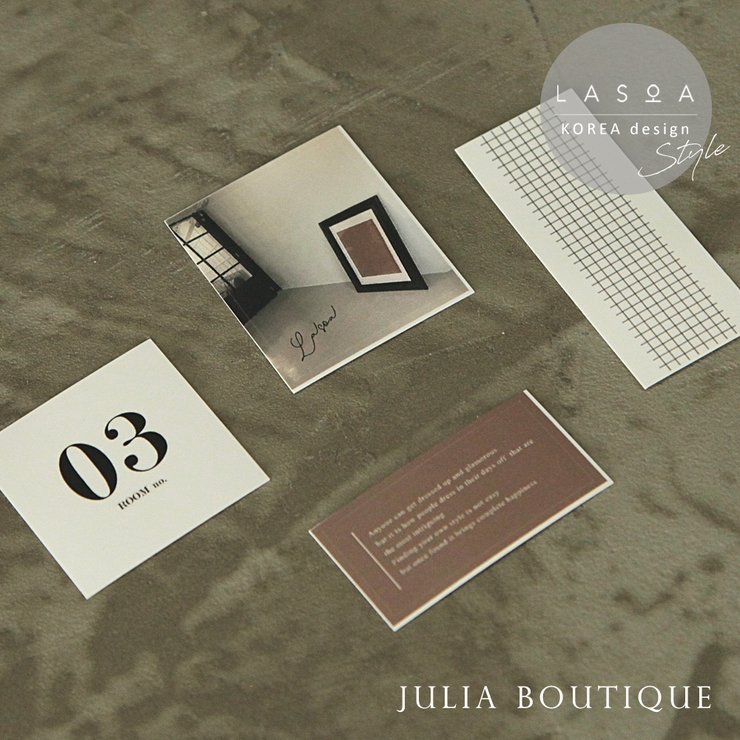 【LASOA】シール4枚セット ブラウン/L00018 | JULIA BOUTIQUE | 詳細画像1 