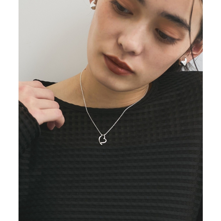 シルバー(93) | スウィングハートラインネックレス | VIS 