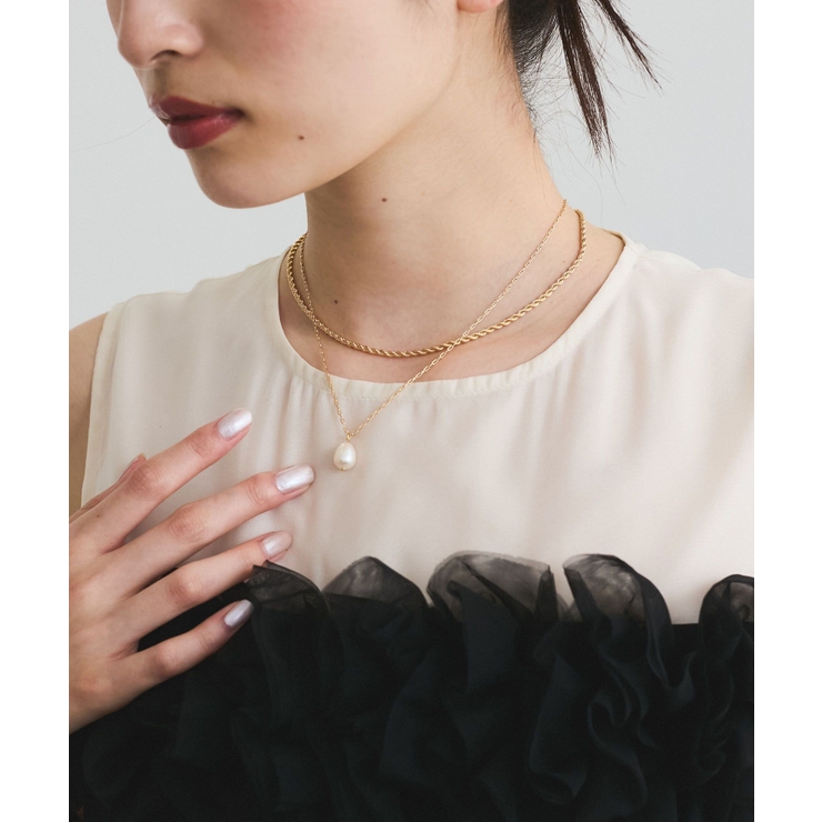 ゴールド(90) | レイヤード淡水パールネックレス | VIS 