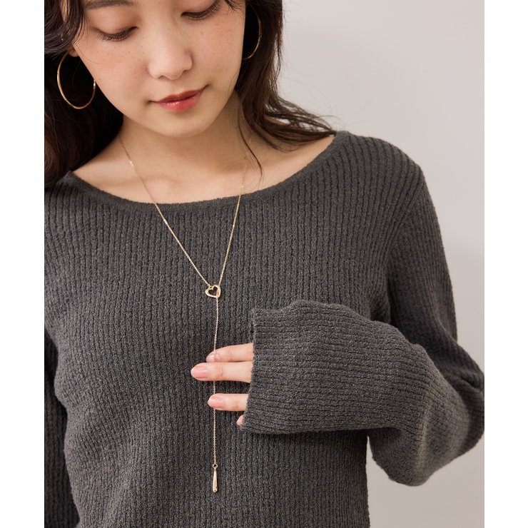 ゴールド(90) | ハートポイントチェーンYネックレス | VIS 