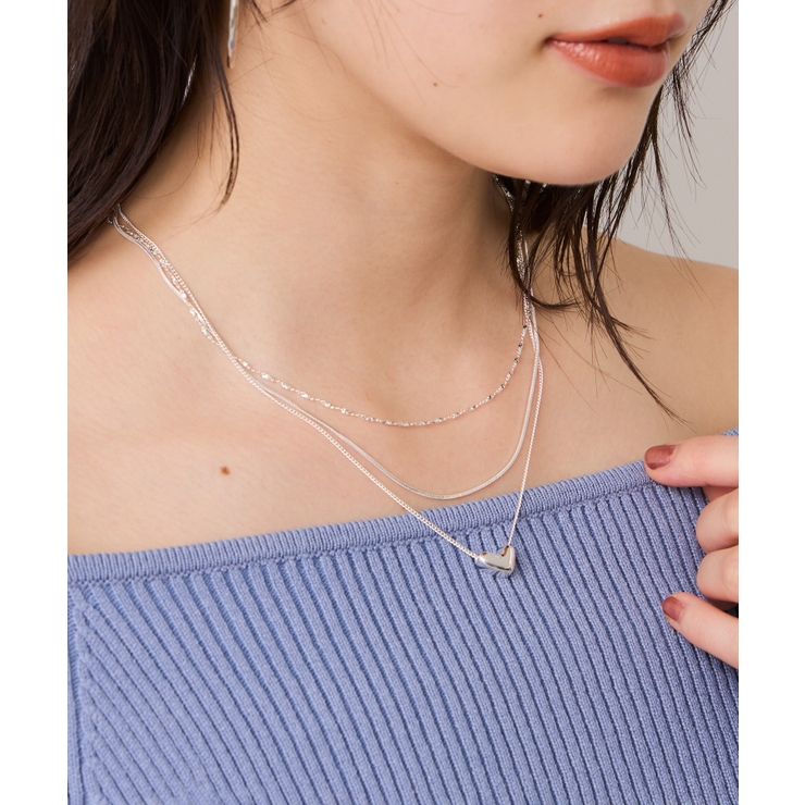 シルバー(93) | ハートレイヤードネックレス | VIS 