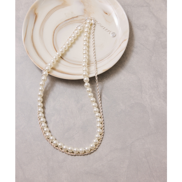 シルバー(93) | パール×チェーンネックレス | VIS 