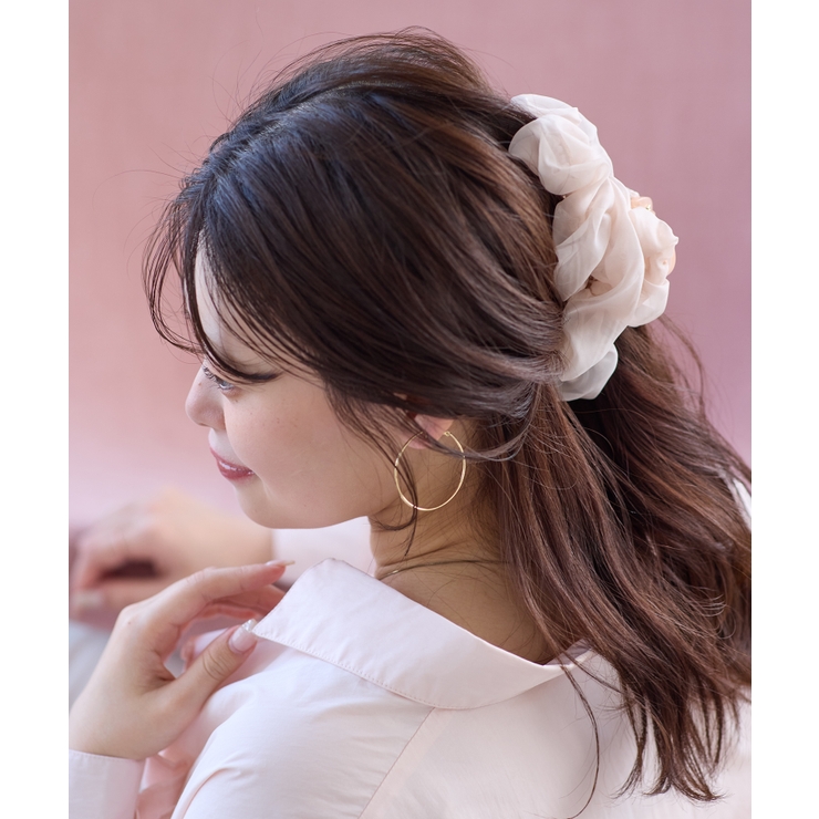 ピンク系(65) | シフォンバンスヘアクリップ | VIS 