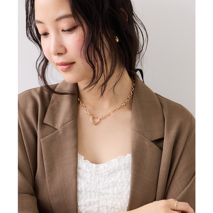 ゴールド(90) | ハートリングトップチェーンネックレス | VIS 