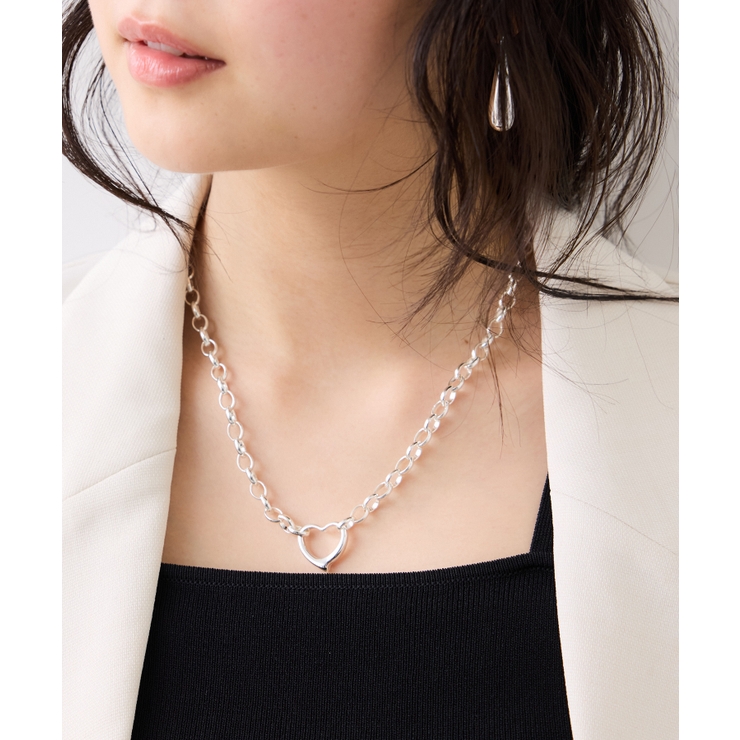 シルバー(93) | ハートリングトップチェーンネックレス | VIS 