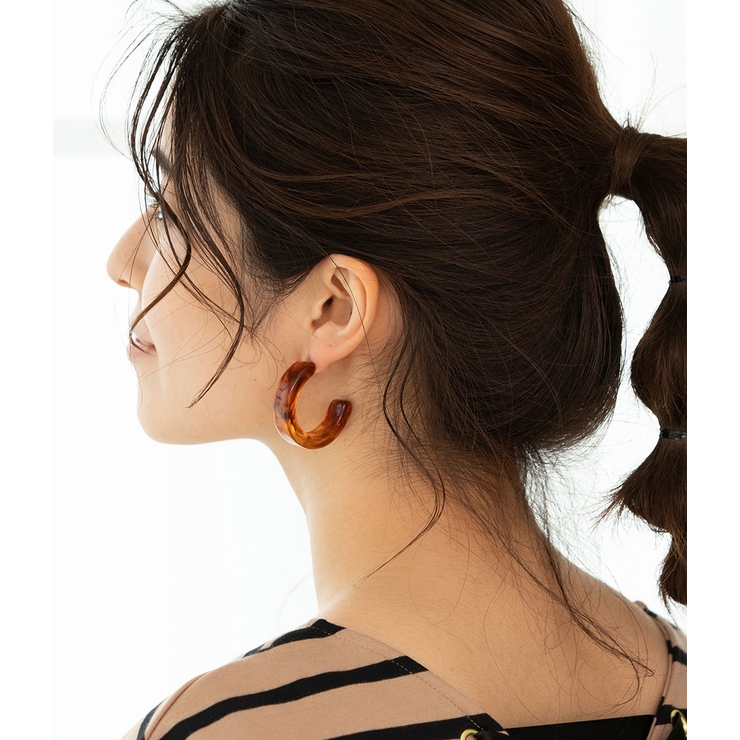 900円シリーズ】アクリルフープピアス[品番：VISW0004247]｜VIS （ビス
