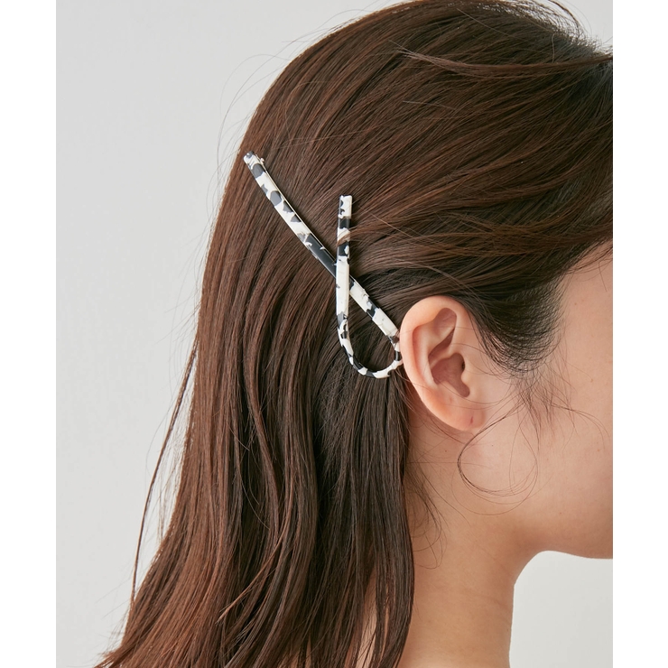 ブラック系(02) | 留めるだけで華やかに。リボンヘアピン | VIS 