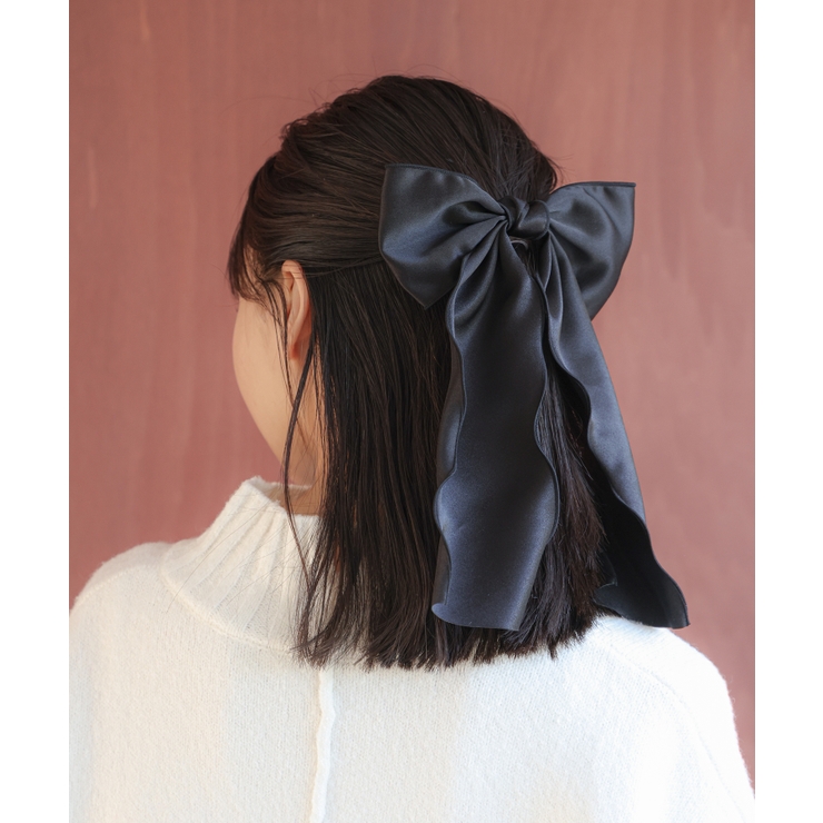 ブラック(01) | ビッグサテンリボンヘアカフ | VIS 