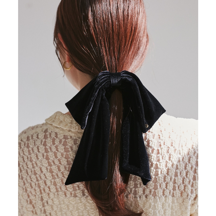 ブラック(01) | ビックベロアリボンヘアカフ | VIS 