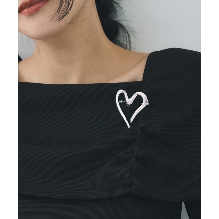 ニュアンスオープンハートブローチ | VIS  | 詳細画像3 