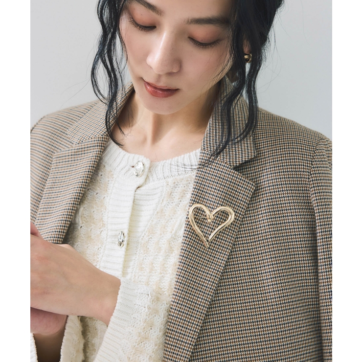 ゴールド(90) | ニュアンスオープンハートブローチ | VIS 
