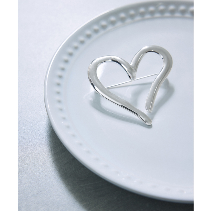 シルバー(93) | ニュアンスオープンハートブローチ | VIS 