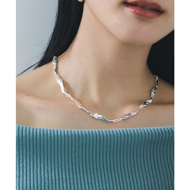 シルバー(93) | ニュアンスメタルパーツネックレス | VIS 