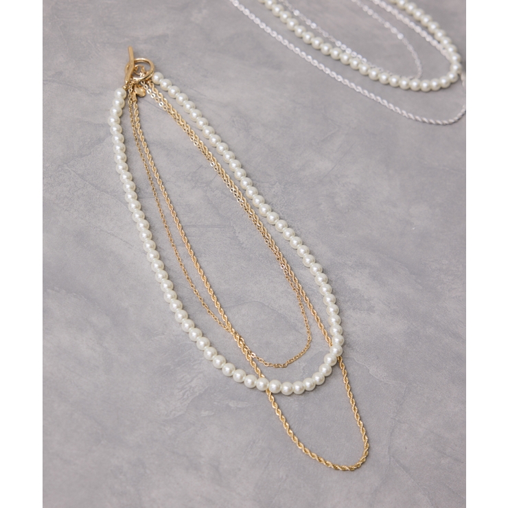 ガラスパール3連ネックレス | VIS  | 詳細画像2 