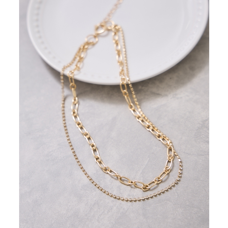 ラインストーンレイヤードネックレス | VIS  | 詳細画像2 