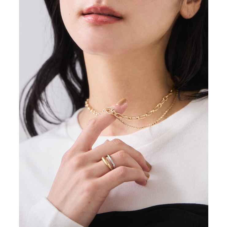 ラインストーンレイヤードネックレス | VIS  | 詳細画像5 