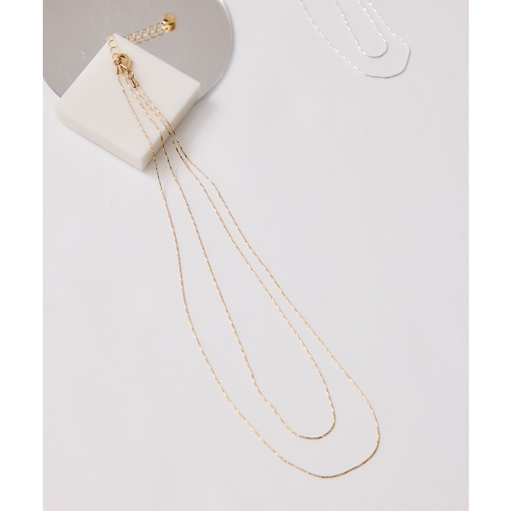ゴールド(90) | レイヤードナローチェーンネックレス | VIS 