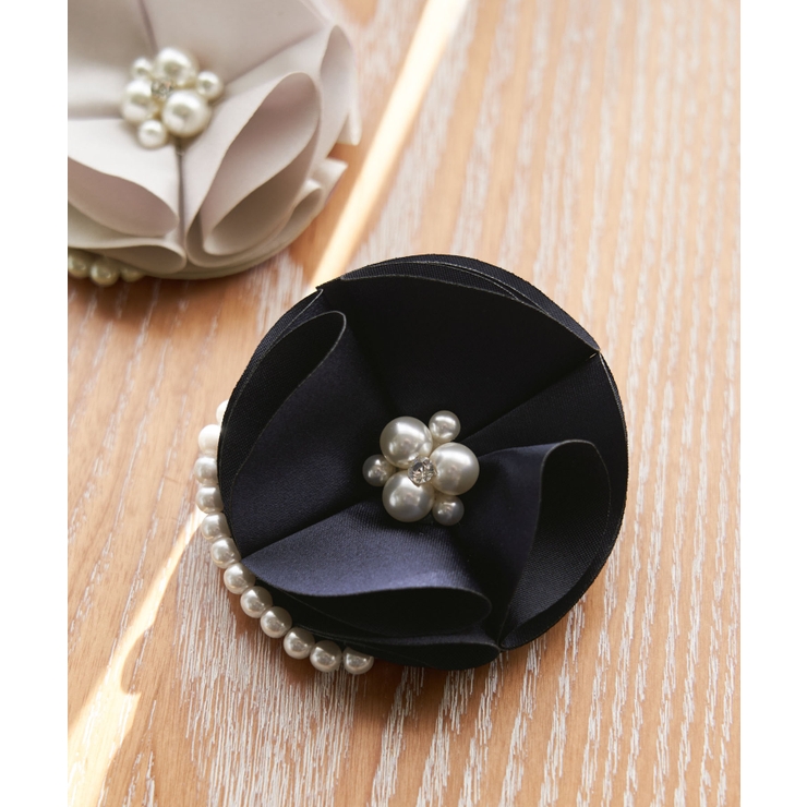 ネイビー(40) | サテンフラワーパールコサージュ | ROPE' PICNIC