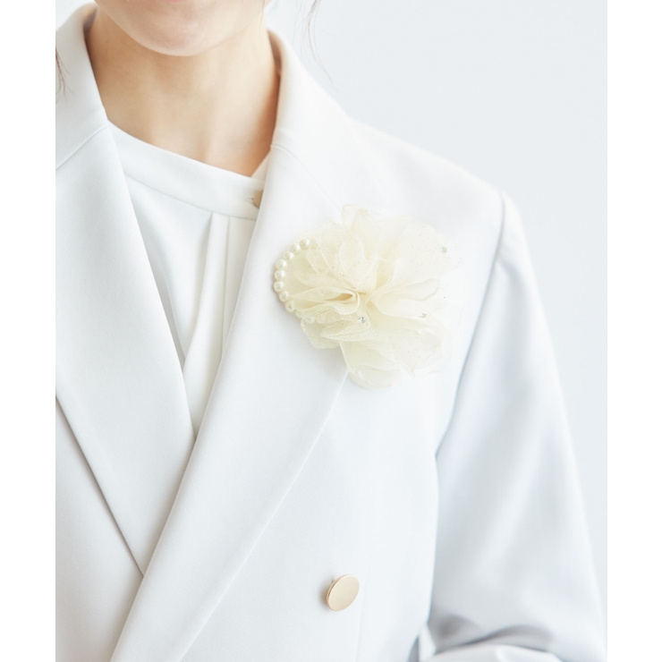 ベージュ系(28) | オーガンジー×チュールフラワーコサージュ | ROPE' PICNIC