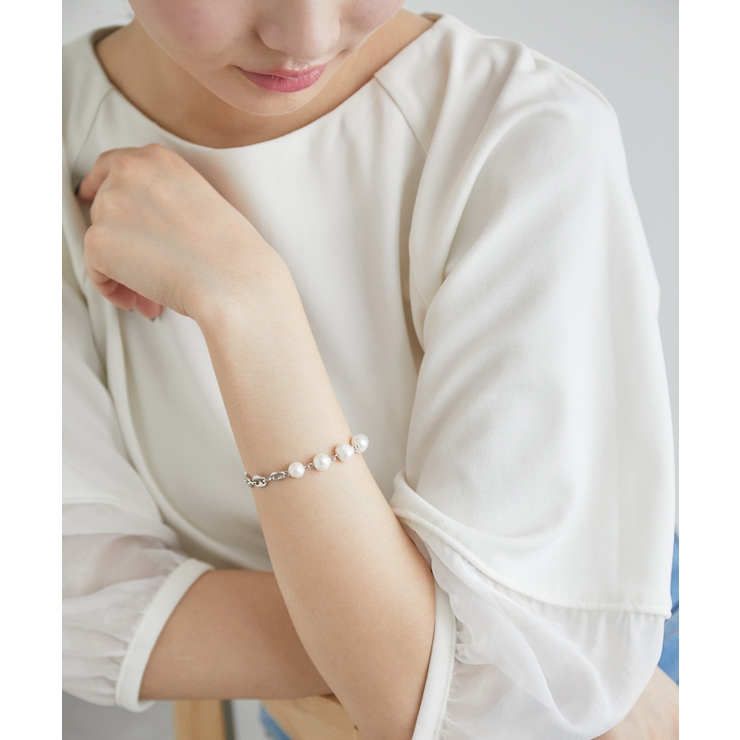 シルバー(93) | 淡水パール×チェーンブレスレット | ROPE' PICNIC