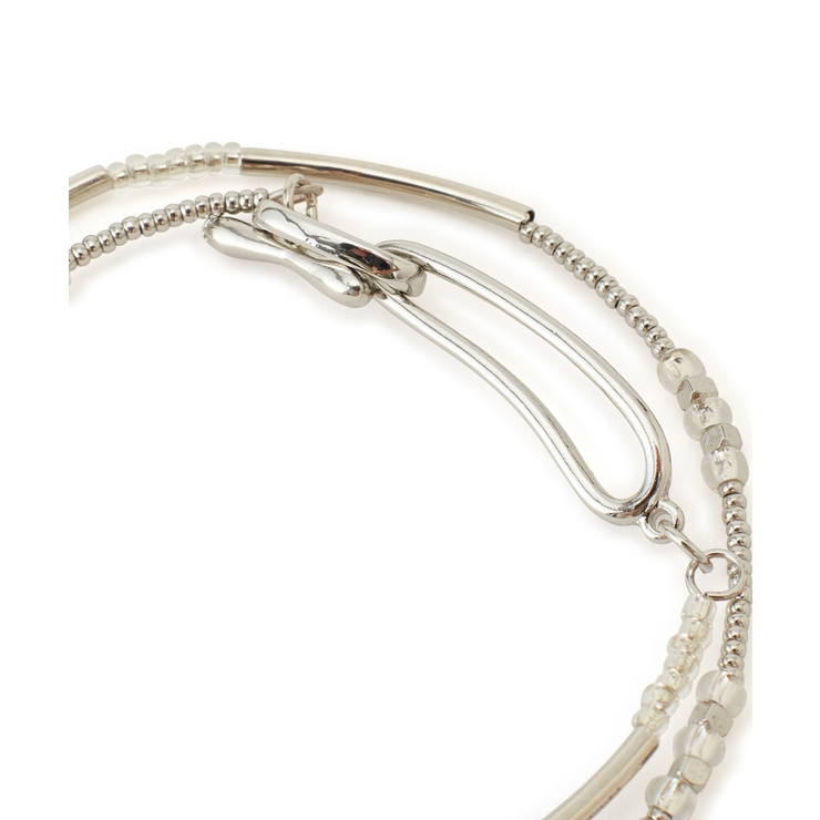 メタルカラーデザインマンテルパーツ2連ブレスレット | ROPE' PICNIC | 詳細画像9 