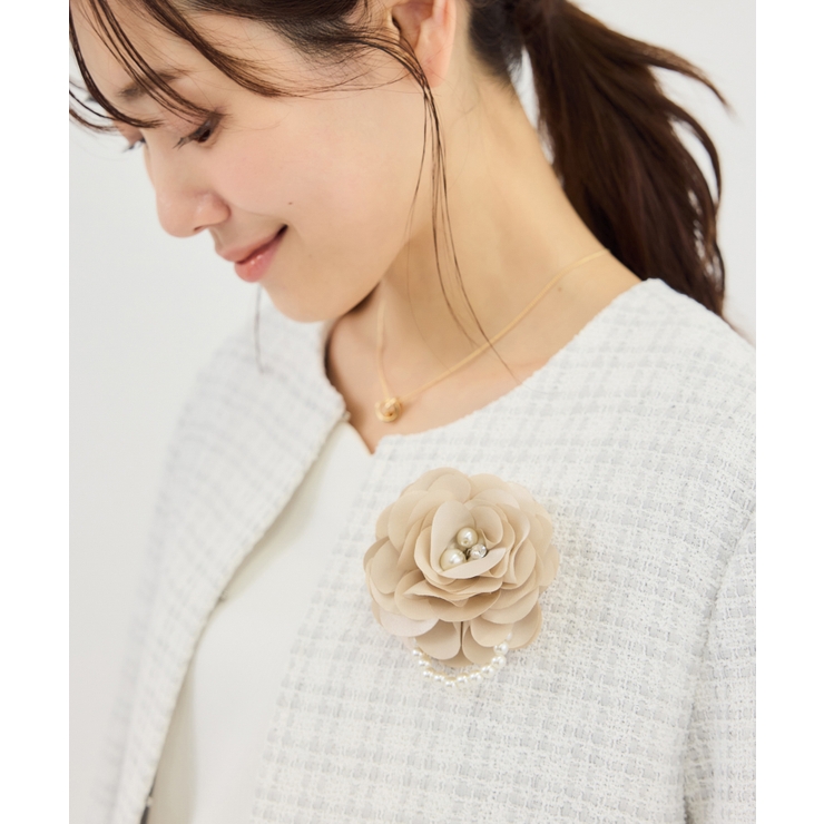 パール×サテンフラワーコサージュ | ROPE' PICNIC | 詳細画像2 