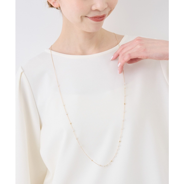 飛ばしクリアビーズミディアムネックレス | ROPE' PICNIC | 詳細画像2 