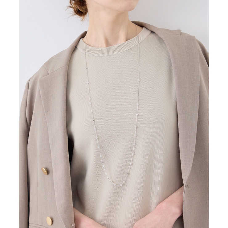 飛ばしクリアビーズミディアムネックレス | ROPE' PICNIC | 詳細画像3 