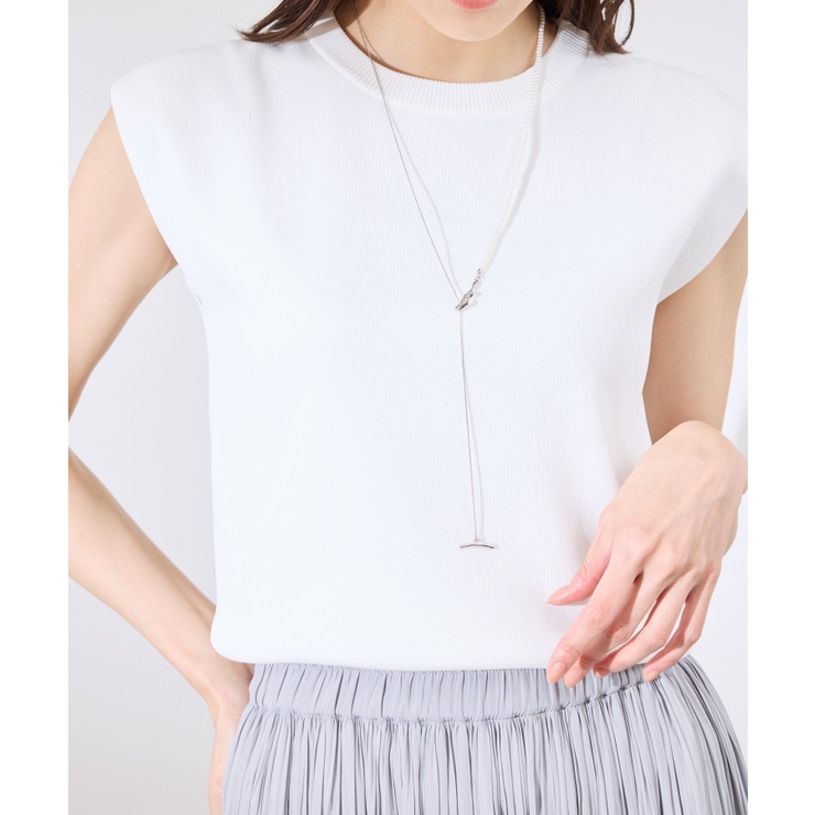 パール×チェーンラリエットネックレス | ROPE' PICNIC | 詳細画像3 