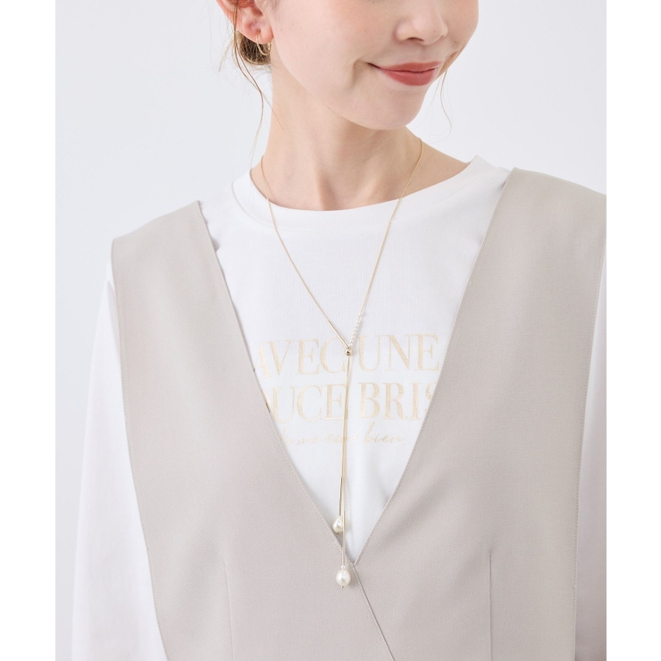 パールトップラリエットネックレス | ROPE' PICNIC | 詳細画像2 