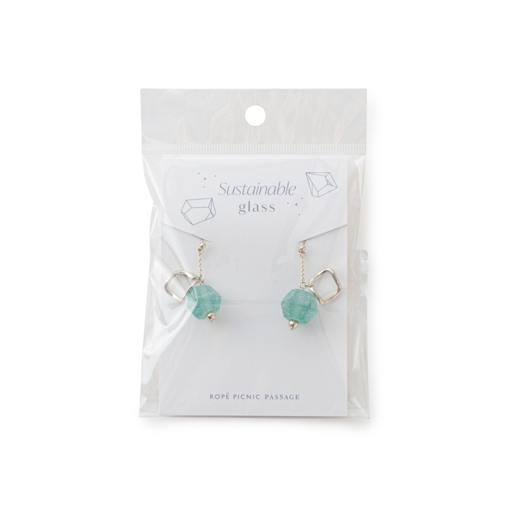 Recycle glass パールキャッチチェーンピアス | ROPE' PICNIC | 詳細画像6 