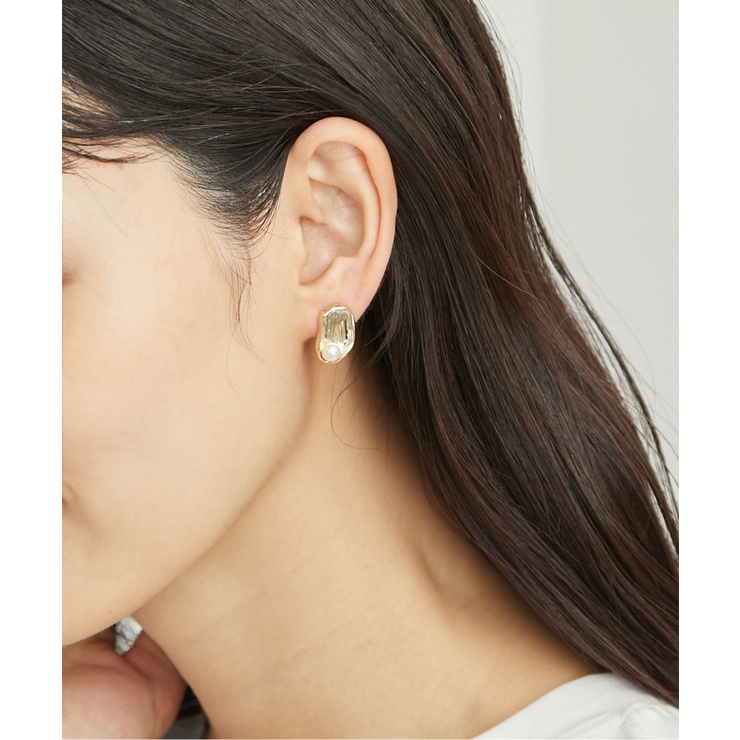 ゴールド(90) | 変型メタル×パールピアス | ROPE' PICNIC