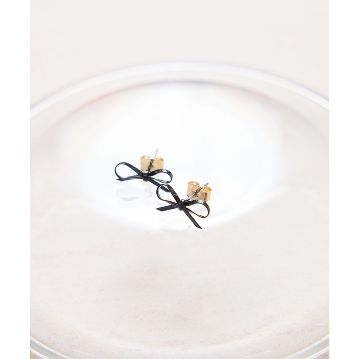 ブラック(01) | ミニリボンピアス | ROPE' PICNIC